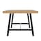 Flash Furniture Natural/Black Acacia Wood Slat Top Patio Table TT-TT01122-1A-NAT-GG - alternate 10